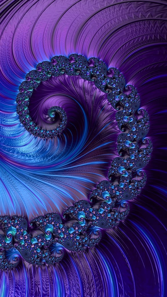 Beautiful blue and purple fractal design